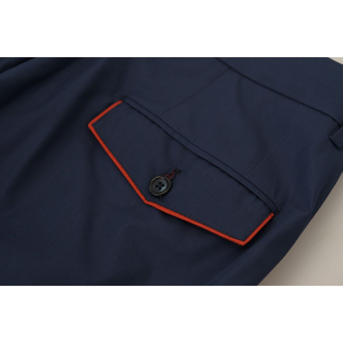 Dolce & Gabbana Elegant Blue Cotton Silk Pants Dolce & Gabbana Dark Slate Gray