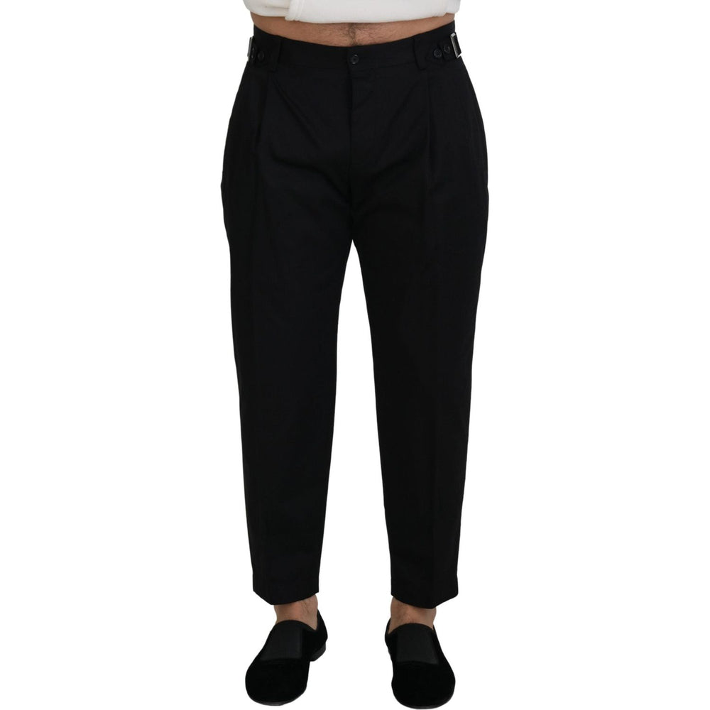 Dolce & Gabbana Black Cotton Chino Formal Pants PAN73347 - 46