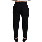 Dolce & Gabbana Black Cotton Chino Formal Pants PAN73347 - 46
