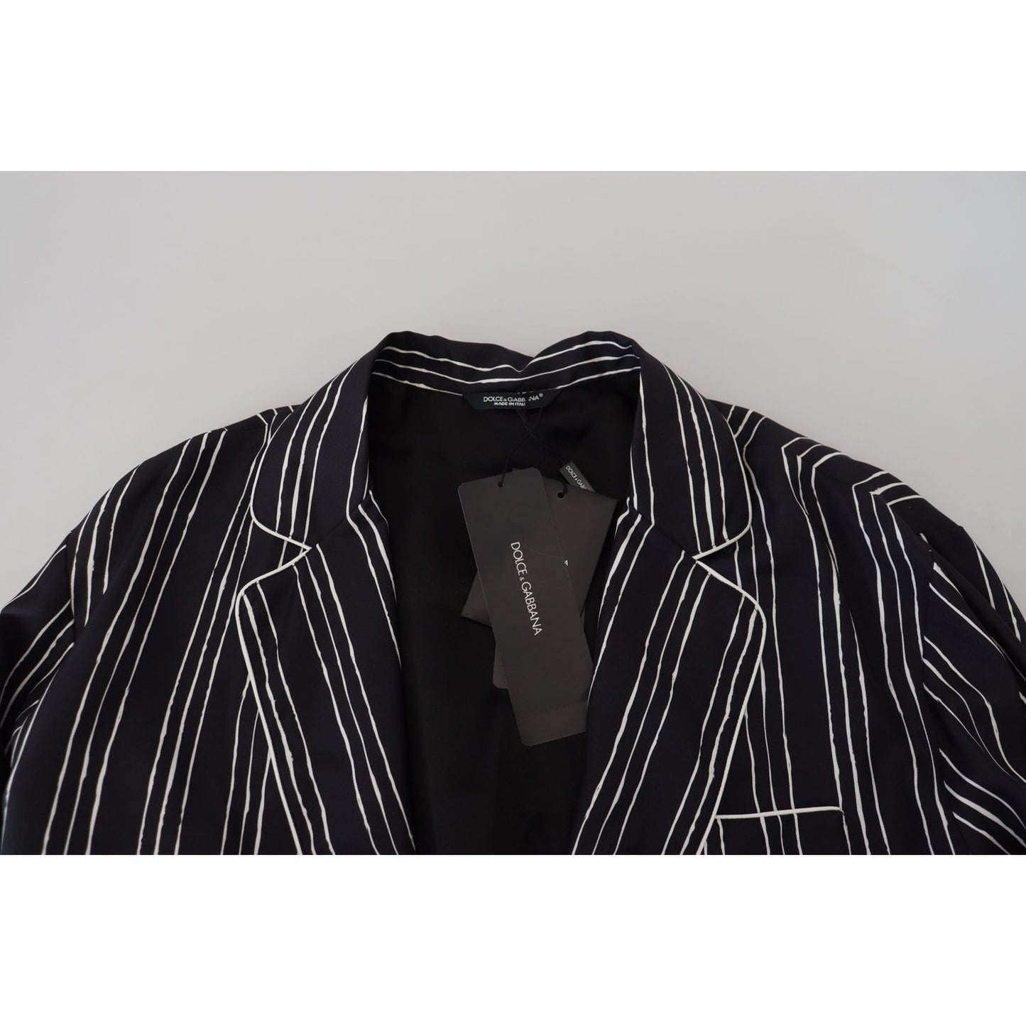 Dolce & Gabbana Elegant Silk Pajama Top Lounge Jacket Dolce & Gabbana Black