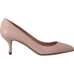 Dolce & Gabbana Pink Patent Leather Kitten Heels Pumps Shoes LA9915 - 37