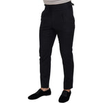 Dolce & Gabbana Black Wool Striped Chino Pants PAN74273 - 48