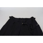 Dolce & Gabbana Black Wool Striped Chino Pants PAN74273 - 48