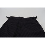 Dolce & Gabbana Black Wool Striped Chino Pants PAN74273 - 48