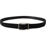 Dolce & Gabbana Black Grosgrain Leather Silver Logo Buckle Belt BEL8537- 90
