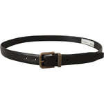 Dolce & Gabbana Black Calf Leather Brushed Brass Box Buckle Belt BEL8511 - 90