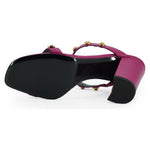 Versace Elegant Purple Calf Leather High Sandals 8054712023743