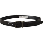 Dolce & Gabbana Black Calf Leather Logo Metal Buckle Belt BEL8542-100