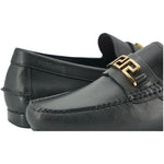 Versace Elegant Black Calf Leather Men's Loafers 8054712178184