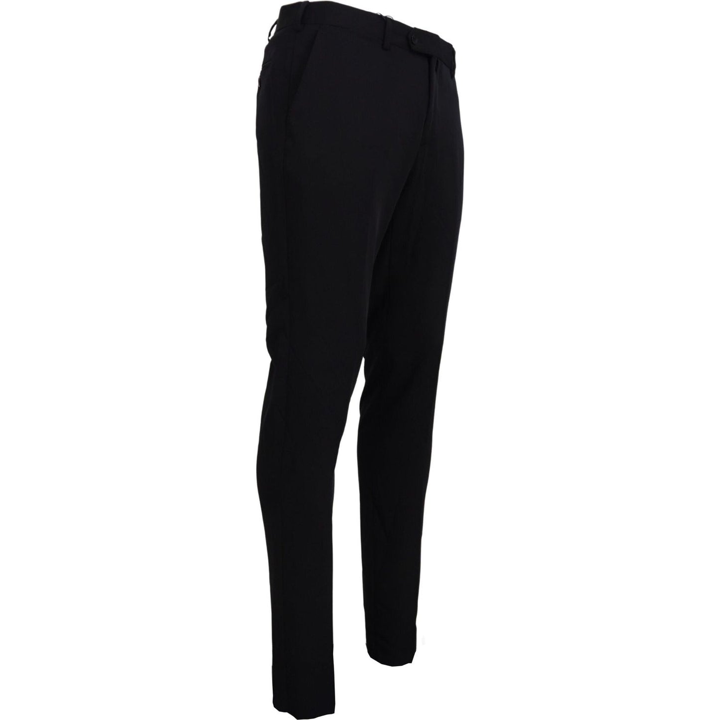 Domenico Tagliente Black Polyester Tapered Dress Pants PAN74514 - 46