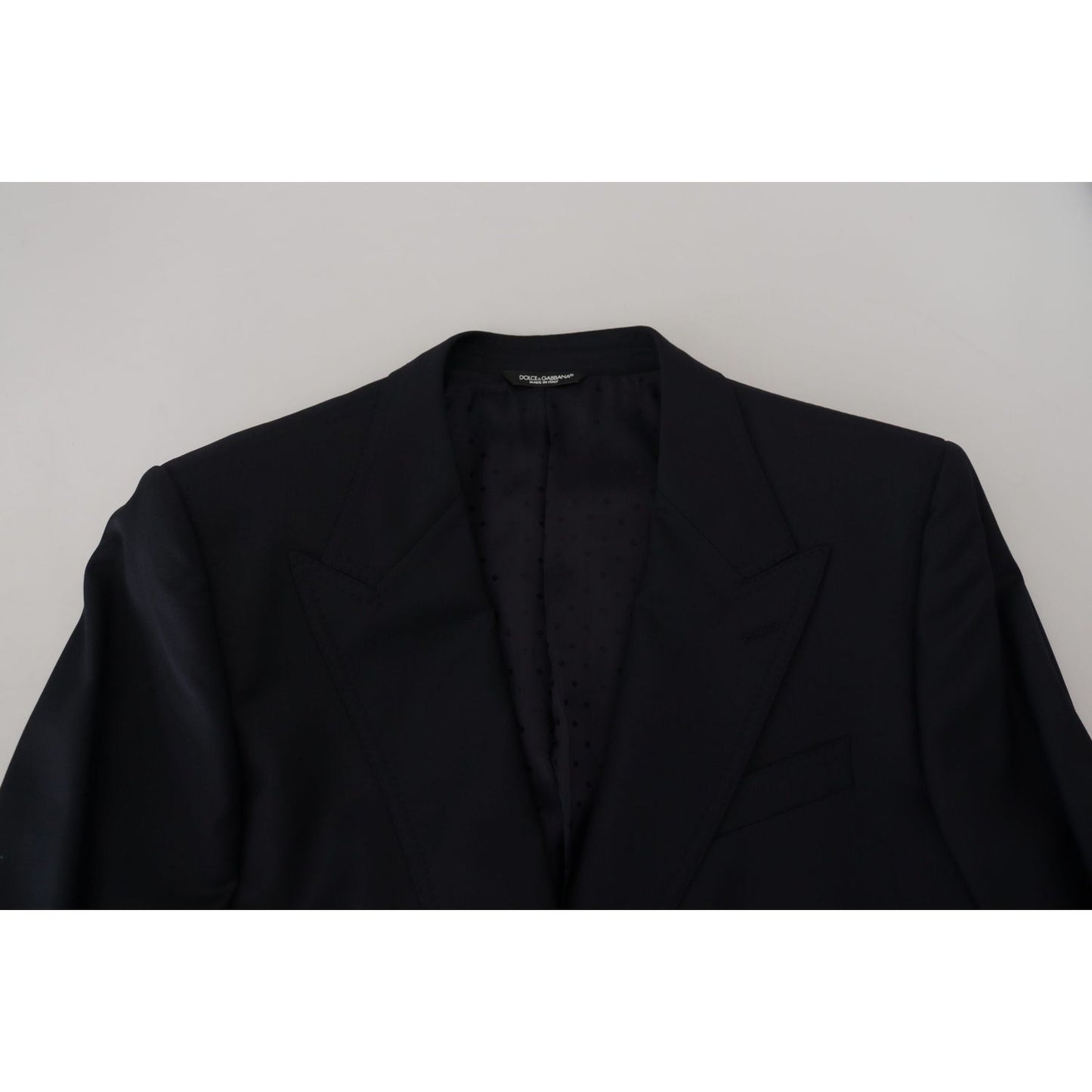 Dolce & Gabbana Elegant Dark Blue Single Breasted Blazer Dolce & Gabbana Black