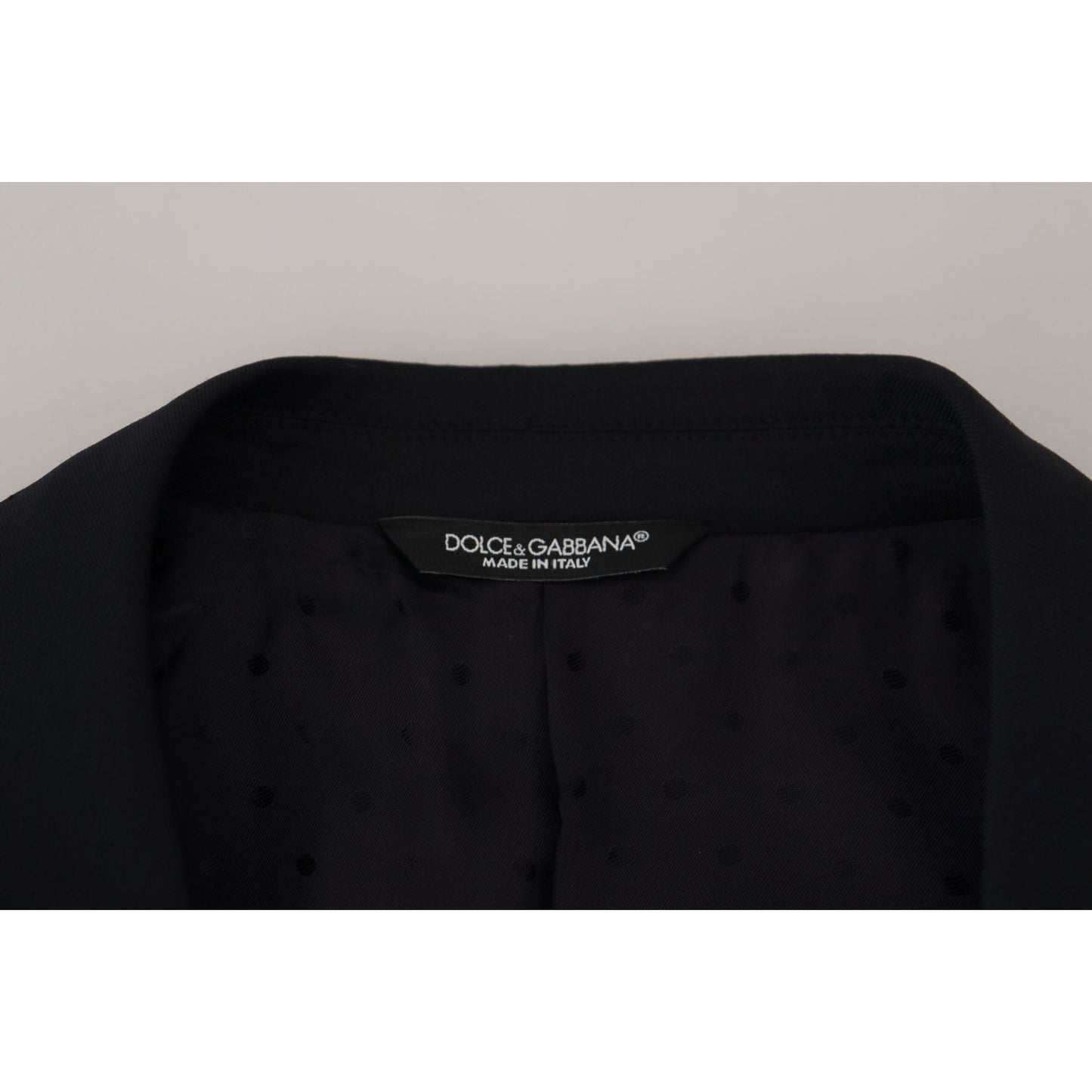 Dolce & Gabbana Elegant Dark Blue Single Breasted Blazer Dolce & Gabbana Black