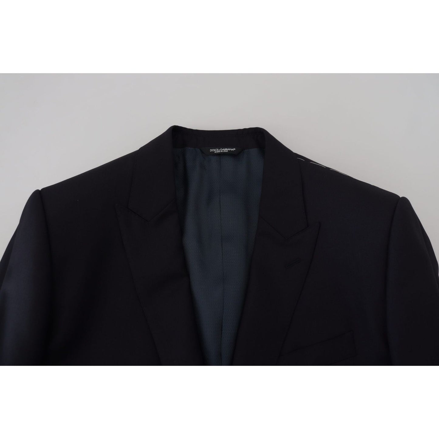 Dolce & Gabbana Elegant Dark Blue Martini Blazer Dolce & Gabbana Black