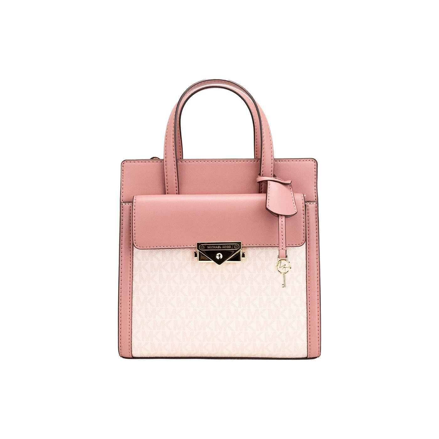 Michael Kors Cece Small Pink PVC North South Flap Tote Crossbody Bag Purse Michael Kors Pink