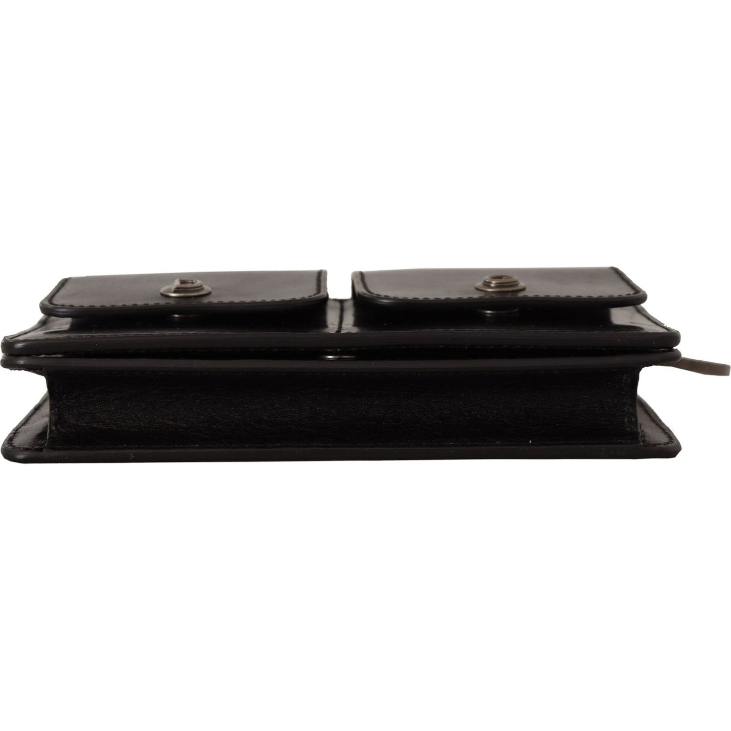Dolce & Gabbana Elegant Mini Leather Wallet in Timeless Black Dolce & Gabbana Black
