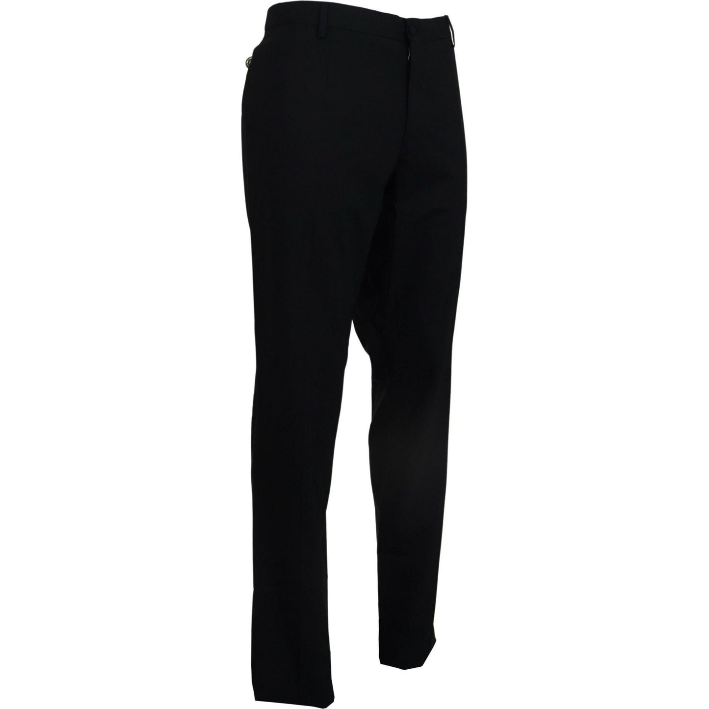Dolce & Gabbana Black Wool Stretch Dress Formal Slim Fit Pant PAN74580- 54