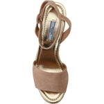 Prada Pink Suede Leather Ankle Strap Sandals LA10137- 40.5