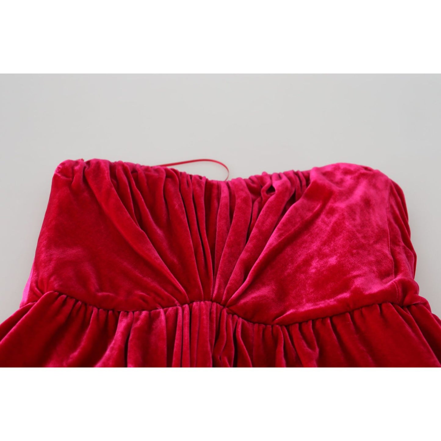Dolce & Gabbana Pink Viscose Stretch Strapless A-line Dress DR28855-40
