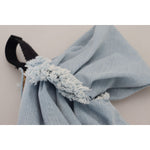 Dolce & Gabbana Two Tone Blue Patchwork Denim Mini Dress DR28884-38