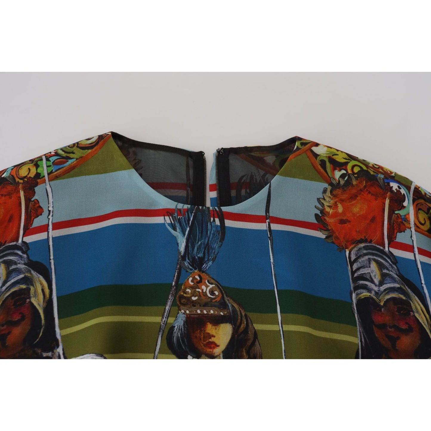 Dolce & Gabbana Multicolor Sicily Silk A-line Long Gown Dress