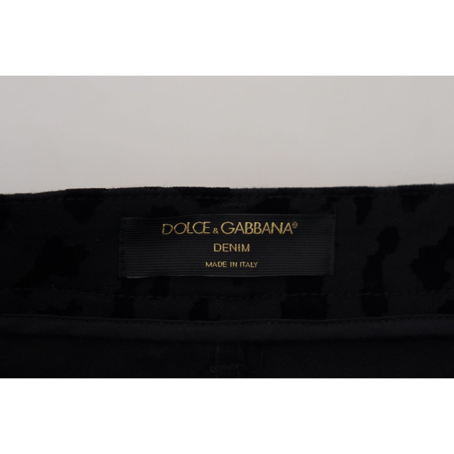 Dolce & Gabbana Black Denim Cotton Stretch Hot Pants Shorts SKI1870- 40