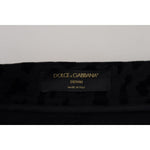 Dolce & Gabbana Black Denim Cotton Stretch Hot Pants Shorts SKI1870- 40
