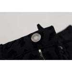 Dolce & Gabbana Black Denim Cotton Stretch Hot Pants Shorts SKI1870- 40