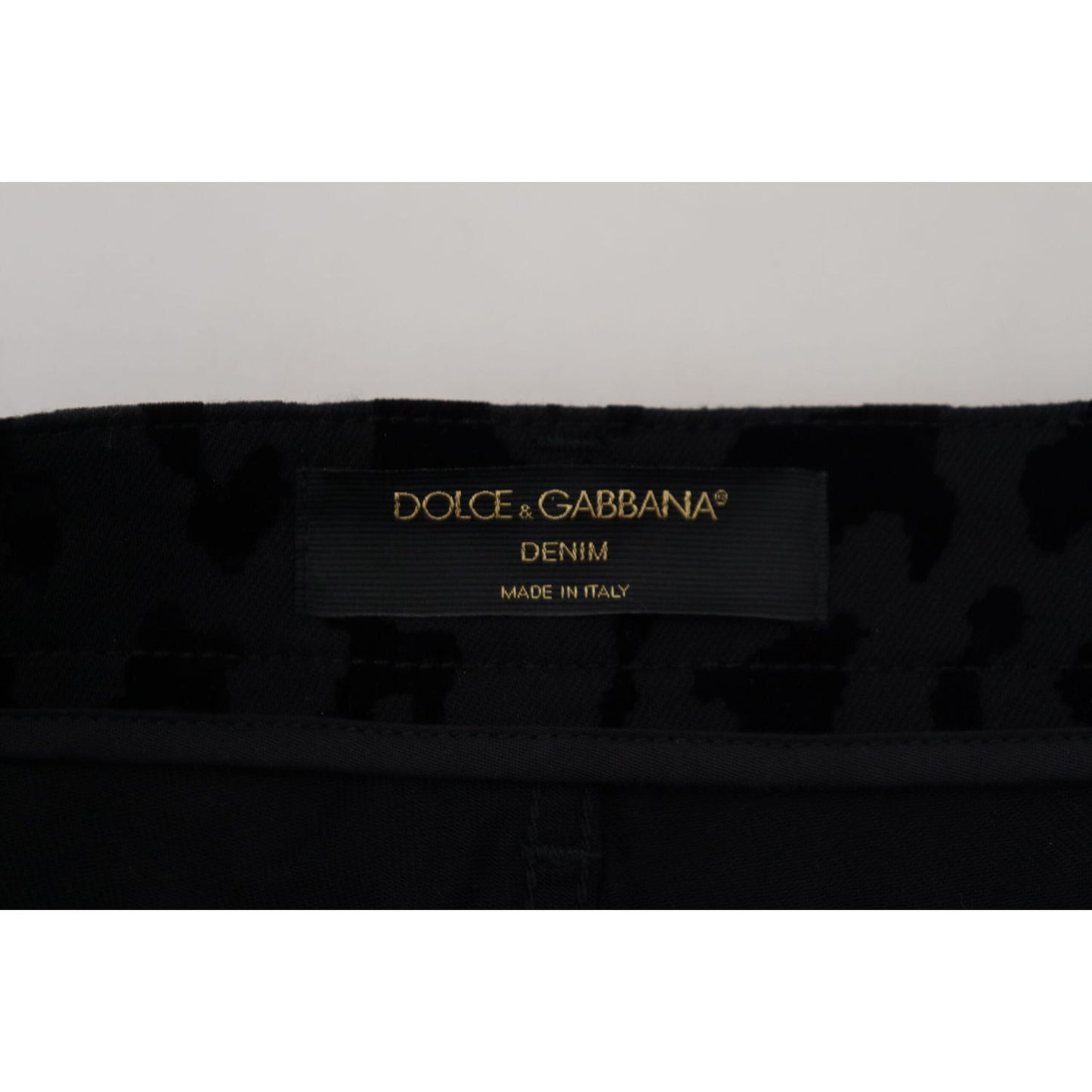 Dolce & Gabbana Black Denim Cotton Stretch Hot Pants Shorts SKI1871- 40