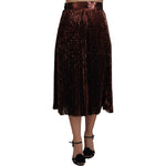 Dolce & Gabbana Bronze Sequined High Waist A-line Maxi Skirt SKI1814 - 40