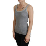 Dolce & Gabbana Gray Cotton Modal Canotta Tank Top T-shirt TSH8076- 38