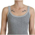 Dolce & Gabbana Gray Cotton Modal Canotta Tank Top T-shirt TSH8076- 38