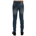 Frankie Morello Blue Wash Torn Dunfermile Slim Fit Jeans SIG60491-8