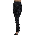 Dolce & Gabbana Black Nylon High Waist Skinny Pants PAN74194- 40