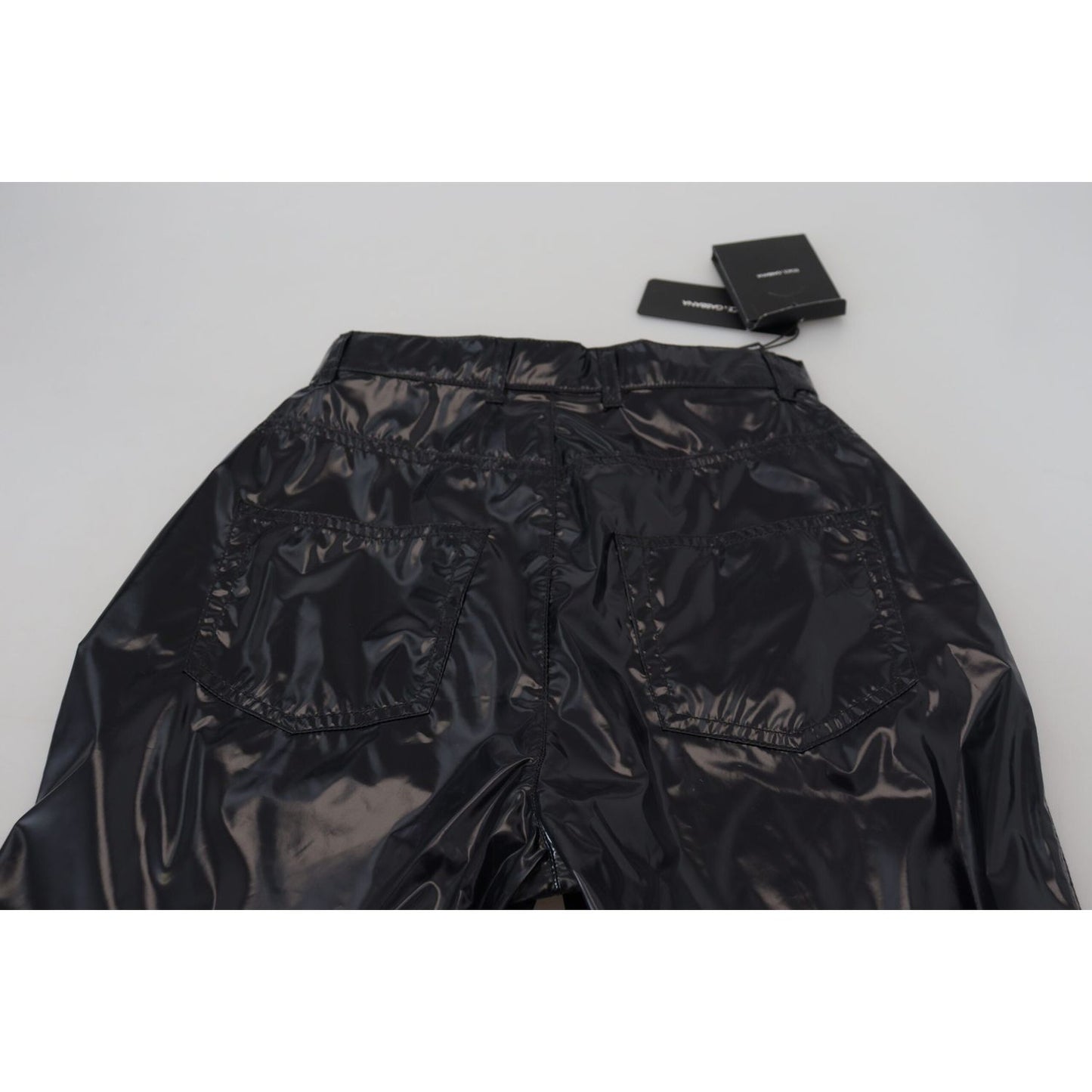 Dolce & Gabbana Black Nylon High Waist Skinny Pants