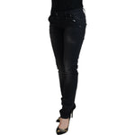 Acht Black Washed Cotton Skinny Women Casual Denim Jeans PAN72667- 40