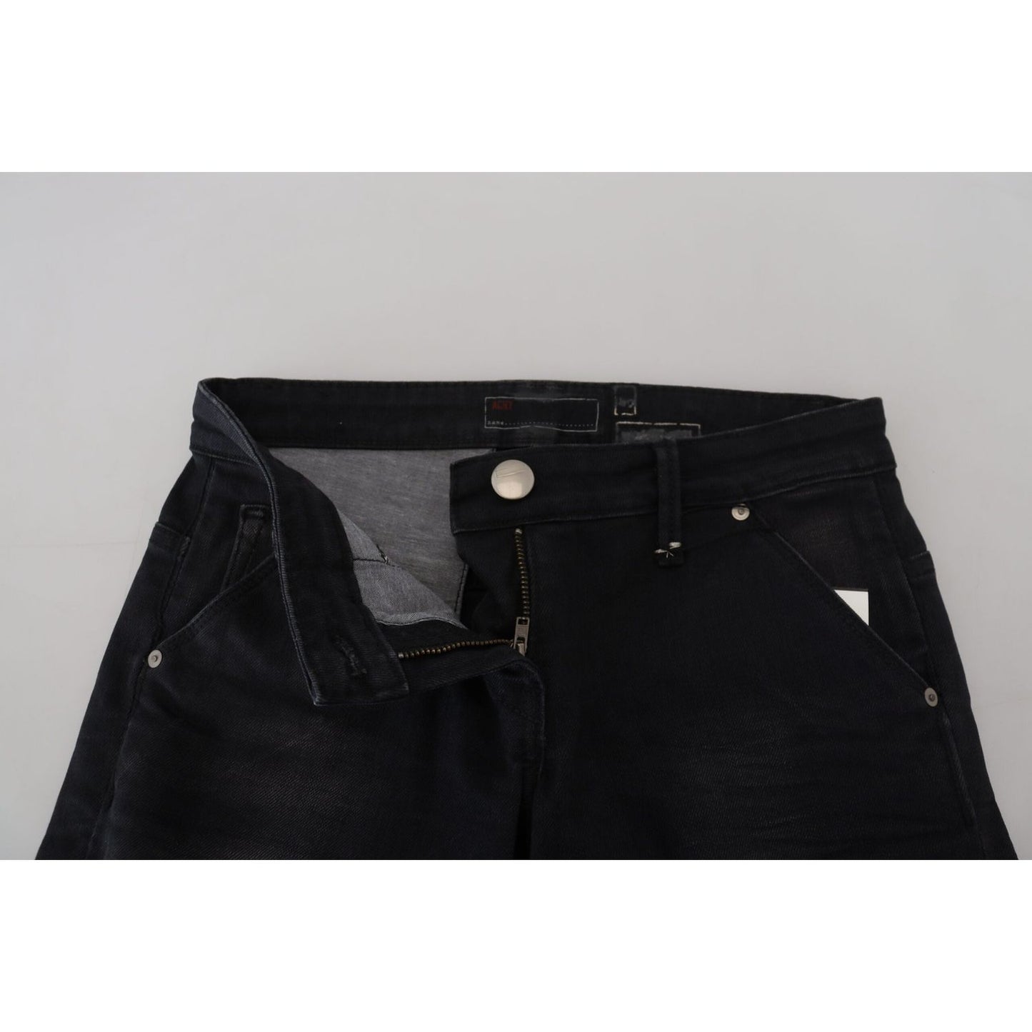 Acht Black Washed Cotton Skinny Women Casual Denim Jeans PAN72667- 40