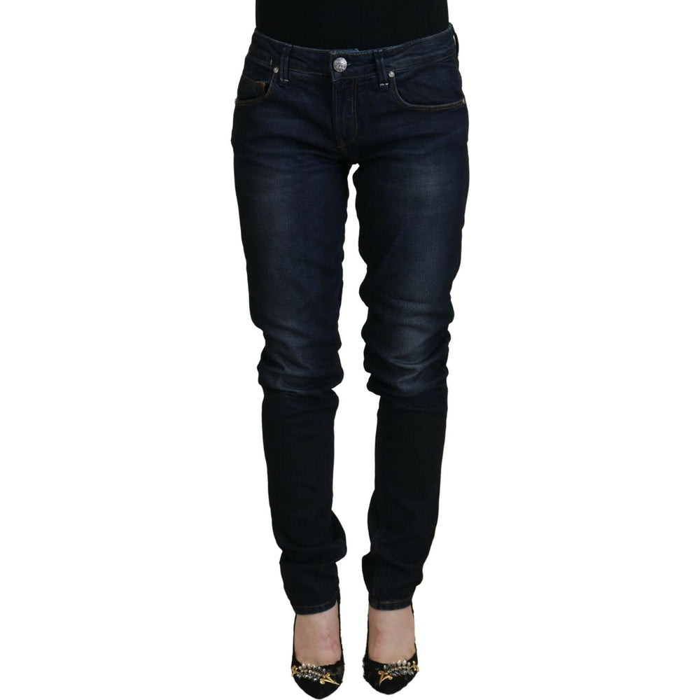 Acht Blue Cotton Skinny Low Waist Women Casual Denim Jeans PAN72693- 26