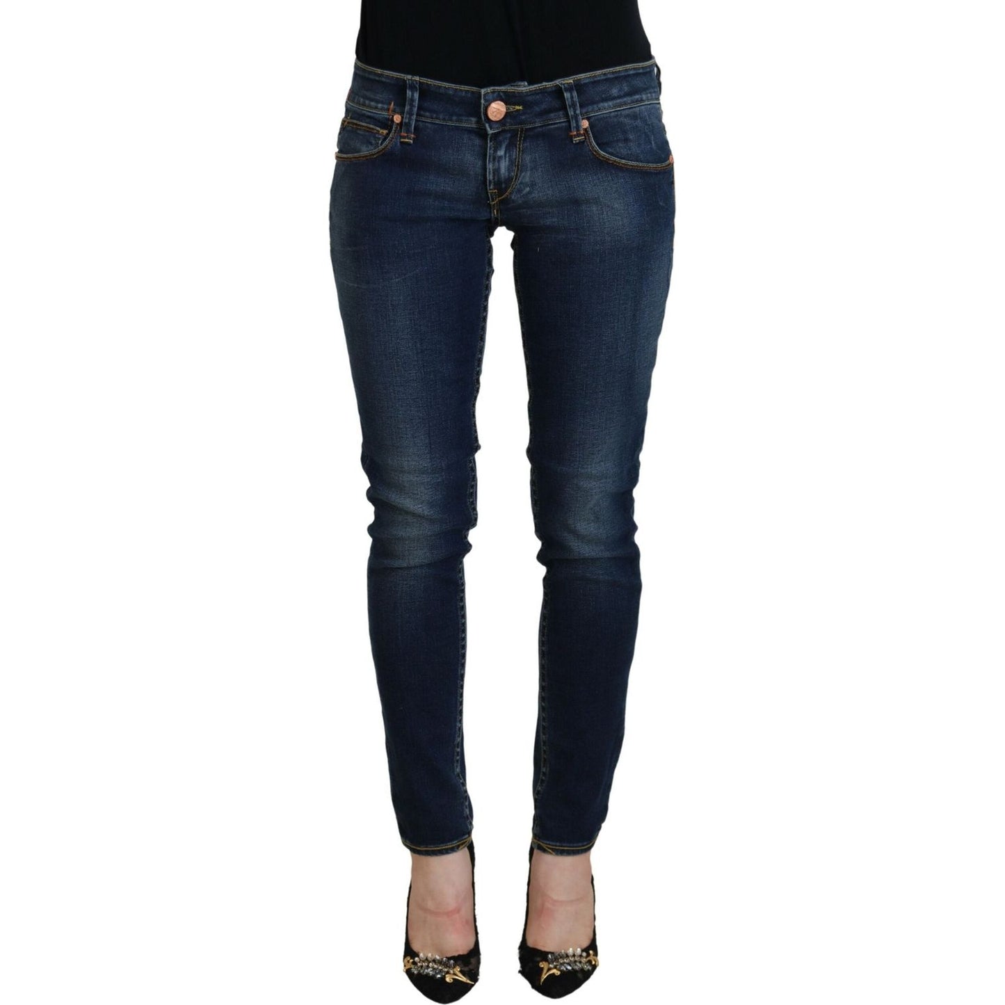 Acht Chic Low Waist Skinny Denim Acht Black