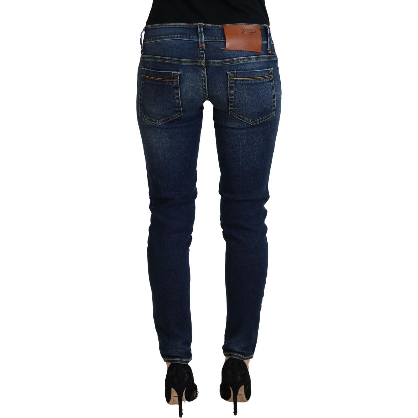 Acht Chic Low Waist Skinny Denim Acht Black