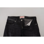 Fiorucci Black Cotton Low Waist Skinny Women Casual Jeans PAN74075-28