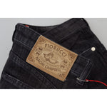 Fiorucci Black Cotton Low Waist Skinny Women Casual Jeans PAN74075-28