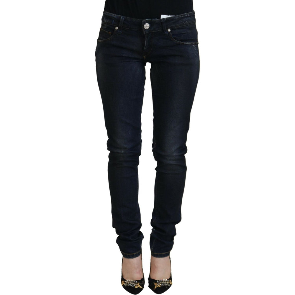Acht Blue Cotton Low Waist Slim Fit Women Casual Jeans PAN74090- 26
