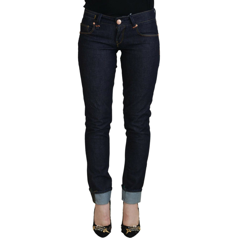 Acht Blue Cotton Low Waist Slim Fit Women Casual Jeans PAN74091- 26