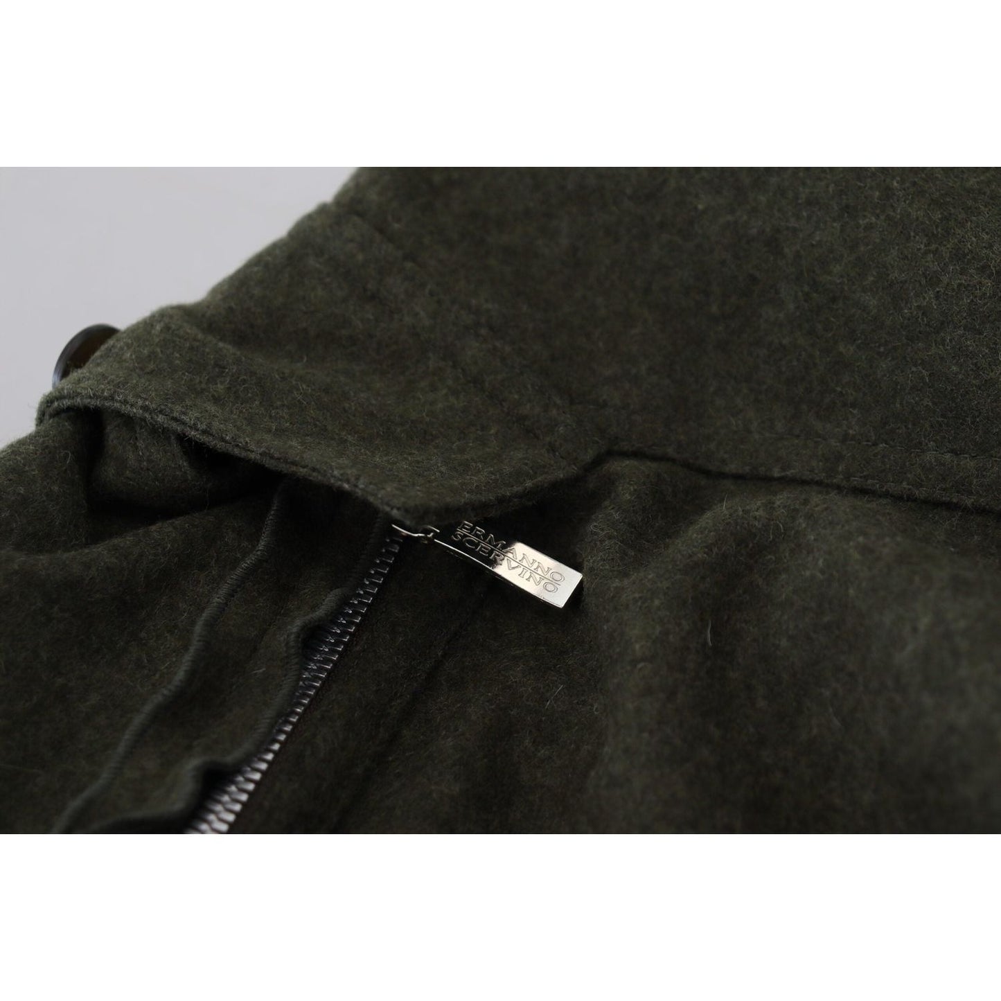 Ermanno Scervino Elegant Tapered Green Wool-Blend Pants Ermanno Scervino Black