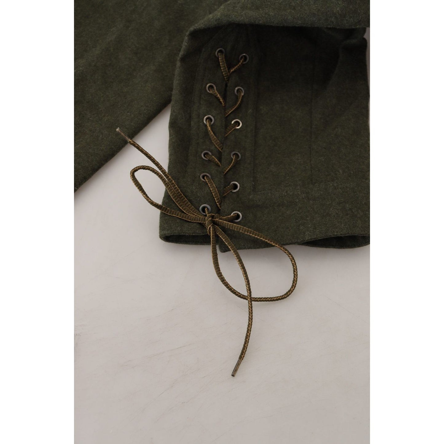 Ermanno Scervino Elegant Tapered Green Wool-Blend Pants Ermanno Scervino Gray