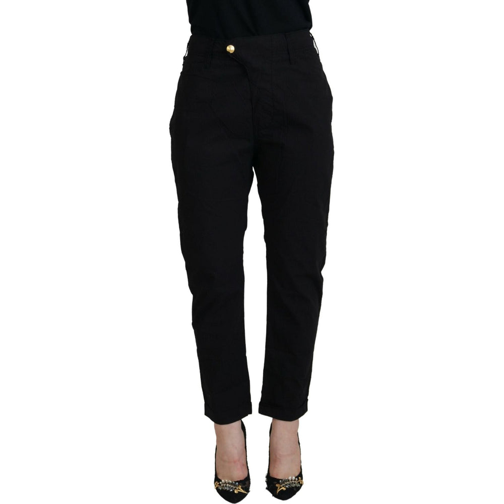 CYCLE Black Cotton Baggy High Waist Women Pants PAN74113-28