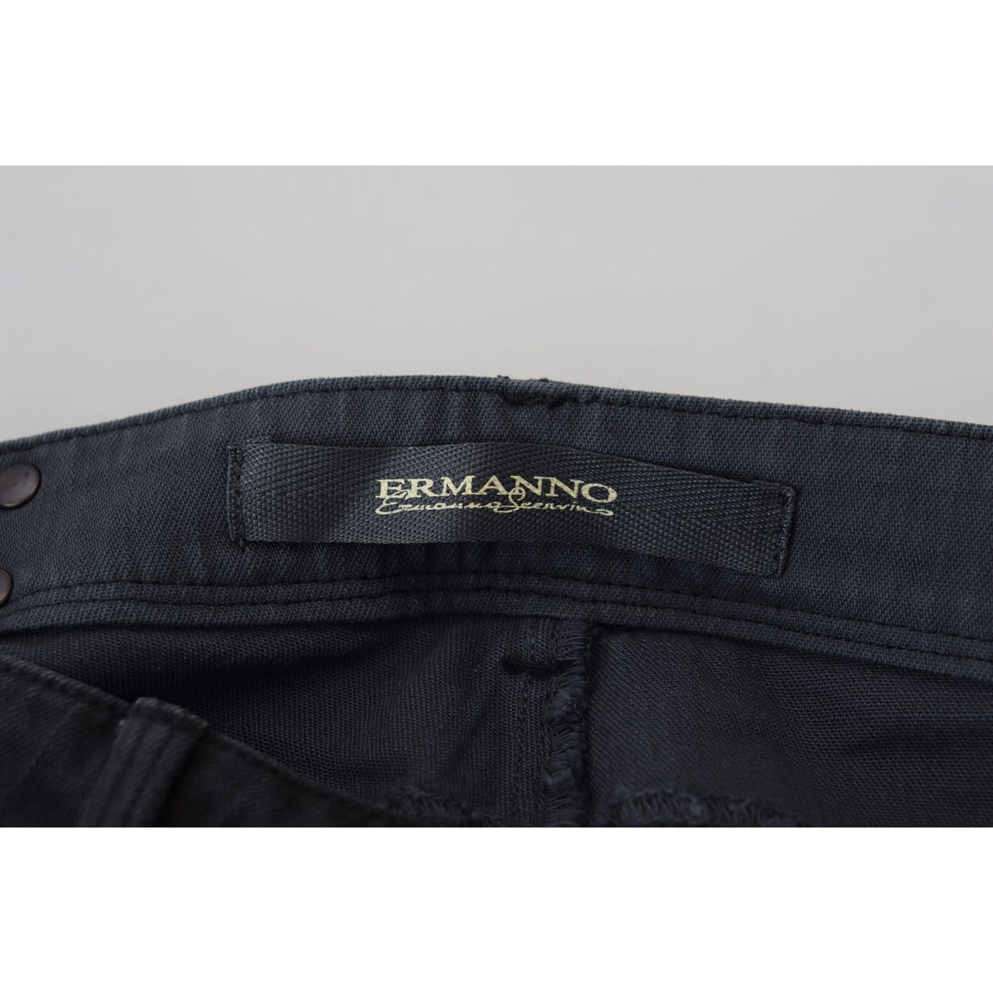 Ermanno Scervino Chic Low Waist Black Skinny Jeans Ermanno Scervino Dark Slate Gray