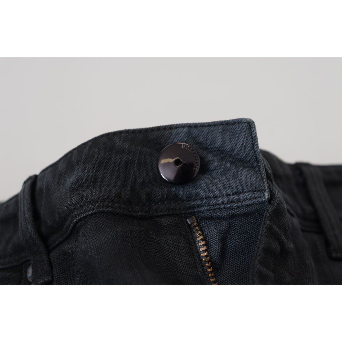 Ermanno Scervino Black Cotton Slim Fit Women Denim Jeans