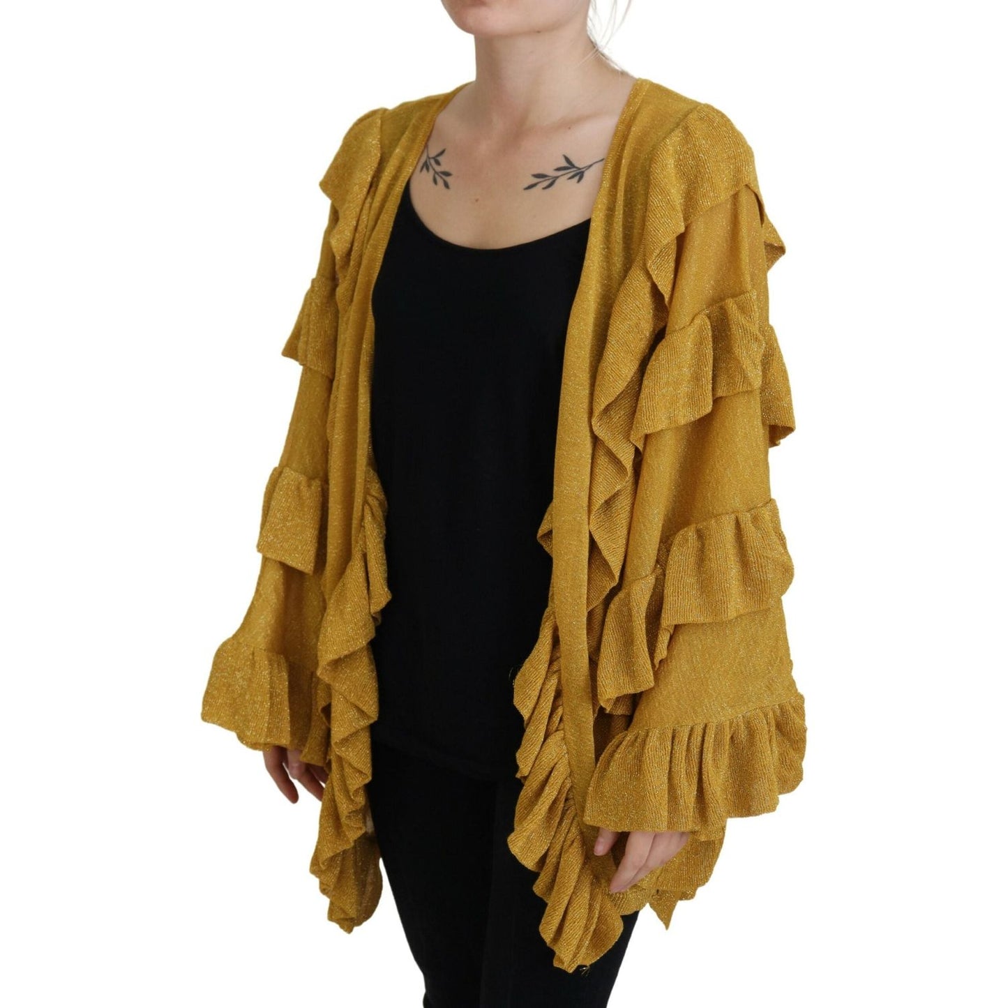 Aniye By Gold Long Sleeves Ruffled Women Cardigan Sweater TSH84017- 40