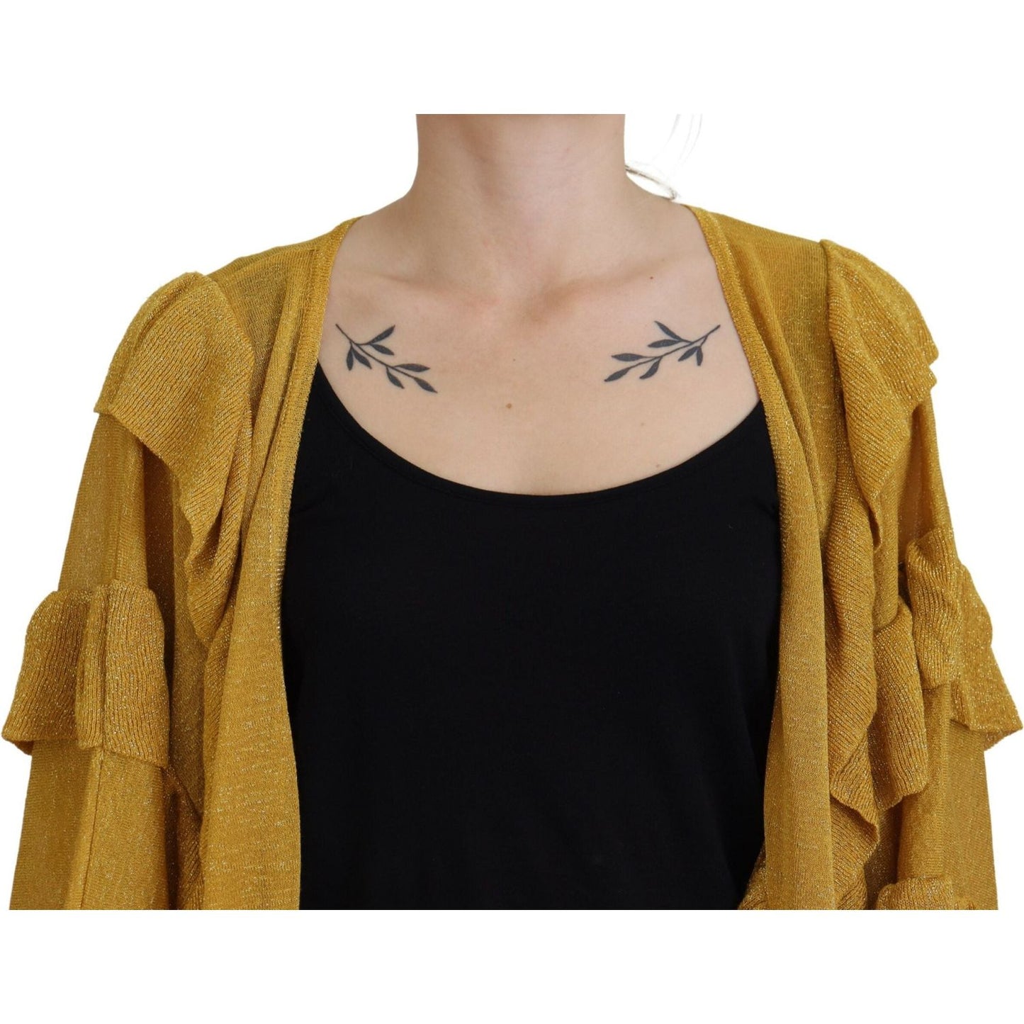 Aniye By Gold Long Sleeves Ruffled Women Cardigan Sweater TSH84017- 40
